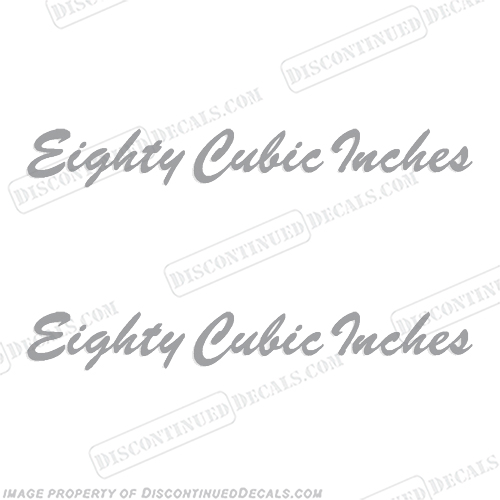 Harley-Davidson "Eighty Cubic Inches" Decal (Set of 2) Any Color!  harley, davidson, any, color, classic, harley, harley davidson, harleydavidson, 80, cb, INCR10Aug2021