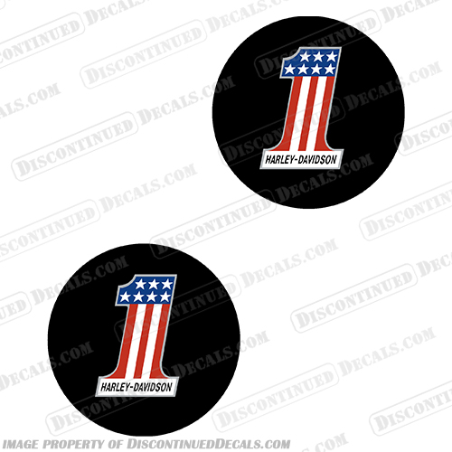 Harley Davidson #1 AMF Timing Cover Plate Decals - 1980 (Set of 2) 1, harley, davidson, one, Harley, harley-davidson, oil, tank, xl, xlh, 1980, #1, AMF, Timing, Cover, Plate