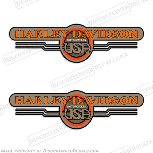 Harley-Davidson Dyna Convertible Orange/Gold (Set of 2) - 1994 Harley, Davidson, harley davidson, soft, tail, conv, convertible, 1994, 94,  wr,k,r, harleydavidson, flsti, flstfi, fat, boy, dyna, low, rider, ryder, lowrider, lowryder, 06, 06, 2006, orange, gold, red, INCR10Aug2021