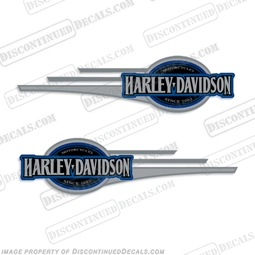 Harley-Davidson Heritage Softail Decals 2006 and up (Set of 2)  BLUE Harley, Davidson, Harley Davidson, soft, tail, 2005, 2006, 2007, 2008, softail, soft-tail, harley-davidson, softtail, INCR10Aug2021