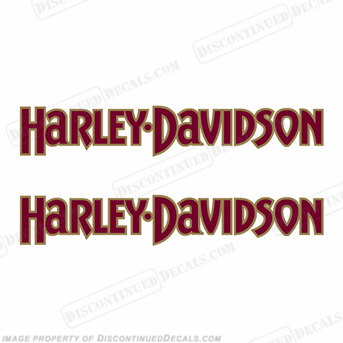 Harley-Davidson Fuel Tank Motorcycle Decals (Set of 2) - Style 3 INCR10Aug2021