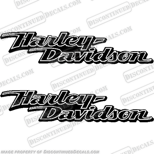 Harley Davidson FXDB 2007 Fuel Tank Decals (Set of 2) - Any Accent Color! (Shown with white accent) harley, davidson, fxdb, 2007, fuel, tanks, motorcycle, decals, stickers, logos, any, color, any color, 1 color, 
