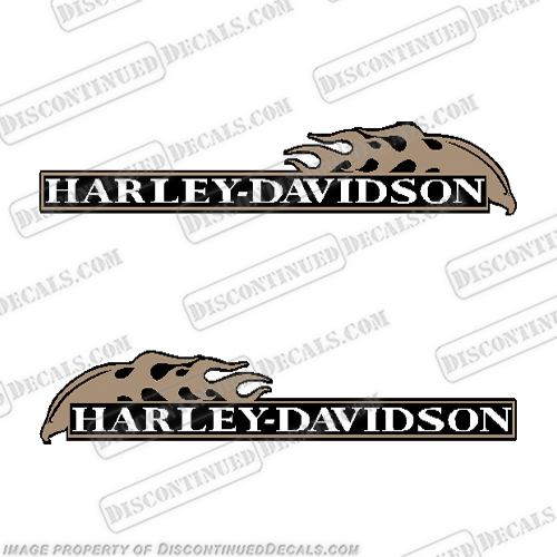 Harley Davidson Motorcycle Decal - Gold Flames and Eagle Harley, Davidson, harley davidson, 1996, 96, 2006, 2005, 2004, 2003, 2002, 2001, 2000, 1999, 1998, 1997, INCR10Aug2021