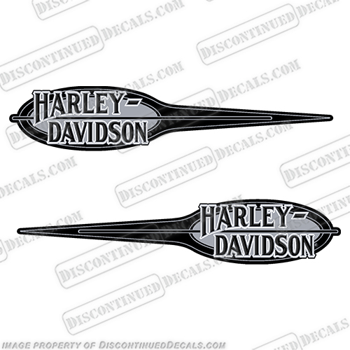 Harley-Davidson Lowrider Black/Silver Decals (Set of 2)  Harley, Davidson, Harley Davidson, Lowrider, 1992, 92', black, grey, white, Low, Rider, INCR10Aug2021
