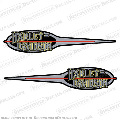 Harley-Davidson FXR Lowrider Decals (Set of 2) Silver/Red - Style 2  Harley, Davidson, Harley Davidson, Lowrider, 1992, 92, Low, Rider, silver. blue, style, 2, low, rider, fxr