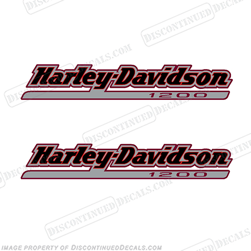 Harley-Davidson Fuel Tank Decals (Set of 2) - Sport XL 1200 - RED harley, harley davidson, harleydavidson, sport, 1200, xl, 1200xl, red,INCR10Aug2021