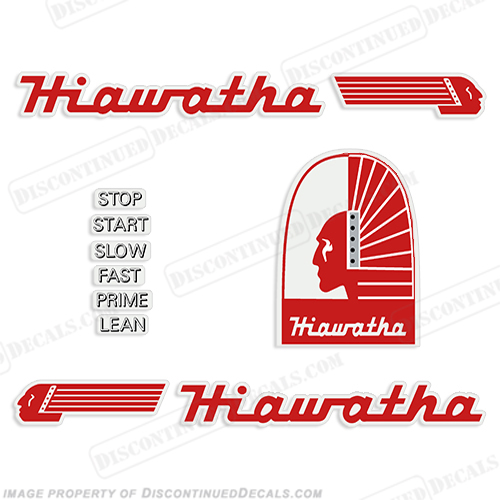 Hiawatha 5hp Outboard Decals - 1953 INCR10Aug2021