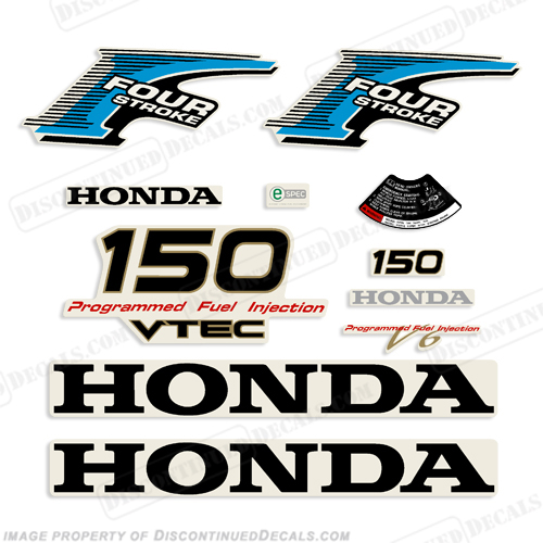 Honda 150hp 4-Stroke V-Tec Decals INCR10Aug2021