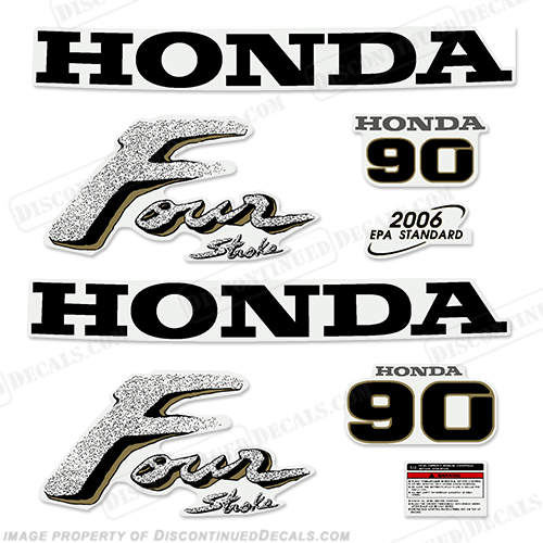 Honda 90hp Outboard Engine Decals INCR10Aug2021