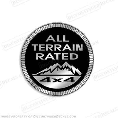 Jeep "All Terrain Rated 4x4" Decal INCR10Aug2021