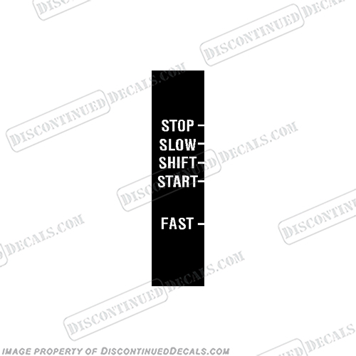Twist Grip Tiller Throttle Control Decal SLOW STOP SHIFT START FAST johnson, evinrude, throttle, speed, handle, replacement, control, switch, stiker, decal, part, new, twist, grip, tiller, start, stop, slow, shift, fast, INCR10Aug2021