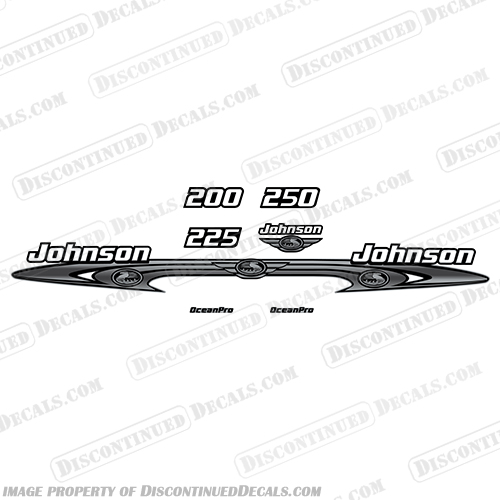 Johnson 200-250 OceanPro Decals - Wrap Around ocean, pro, ocean pro, ocean-pro, 200. 225. 250, INCR10Aug2021