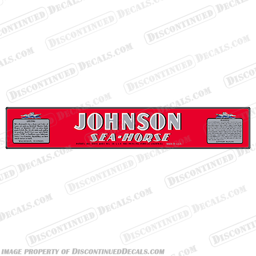 1934 Johnson 3.3 F70 Sea Horse Decals johnson, seahorse, sea, horse, 3.3, f70, F70, 1934, 34, vintage, boat, decals, outboard, 