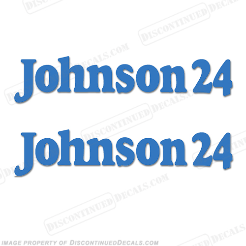 Johnson Boat "Johnson 24" Decals (Set of 2) - Any Color! INCR10Aug2021