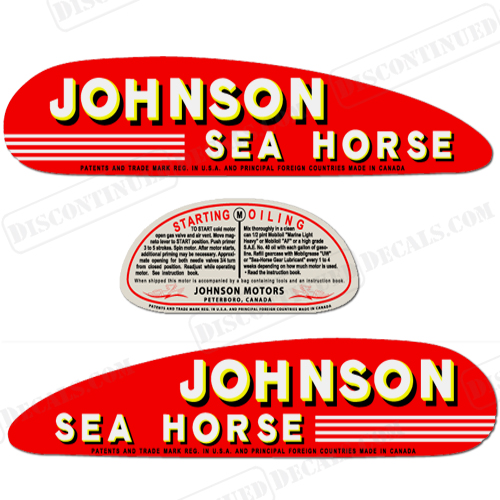 JOHNSON Skee-Horse STICKER 4.5"X 7" NEW Vinyl 