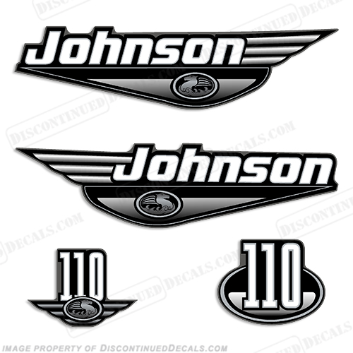 Johnson 110hp Decals 1999 - 2001 (Black) INCR10Aug2021