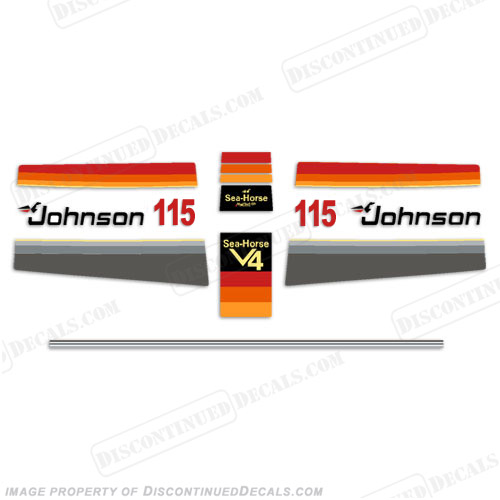 Johnson 1978 115hp V4 Decals INCR10Aug2021