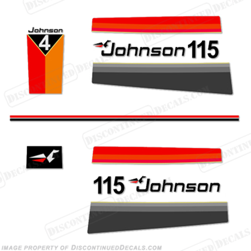 Johnson 1977 115hp Decals INCR10Aug2021