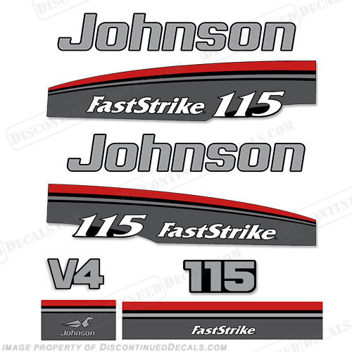 Johnson 115hp Fast Strike Decals 1997 - 1998 faststrike, 115, INCR10Aug2021