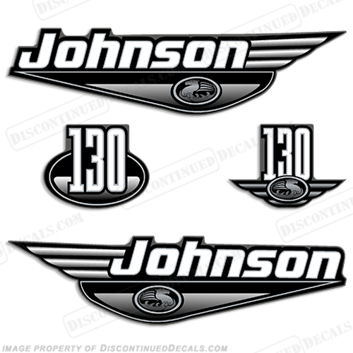 Johnson 130hp Decals 1999 - 2001 (Black) INCR10Aug2021