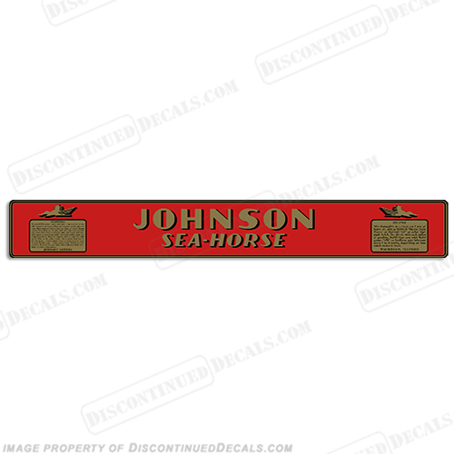 1941 Johnson 9.8hp Sea Horse Decals seahorse, decal kit