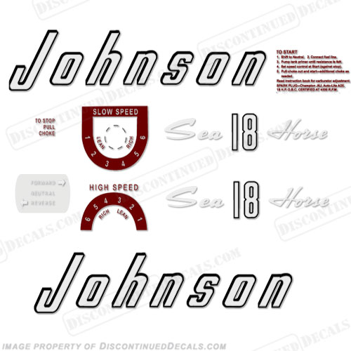 Johnson 1957 18hp Decals INCR10Aug2021