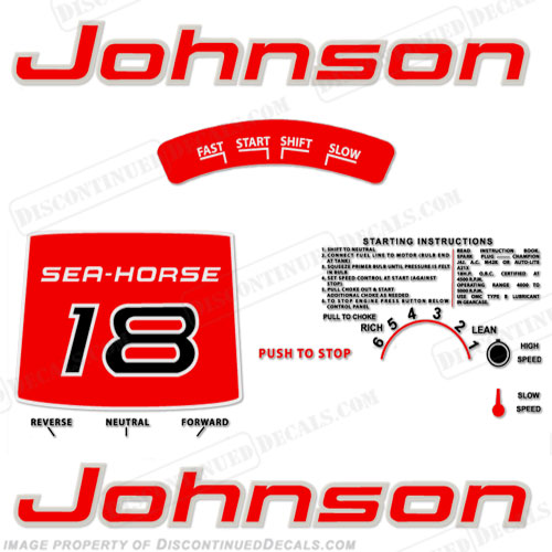Johnson 1961 18hp Decals INCR10Aug2021
