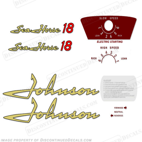 Johnson 1958 18hp - Electric Decals INCR10Aug2021