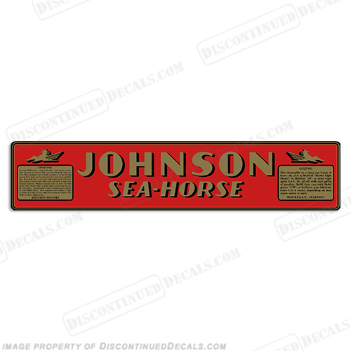 Johnson Seahorse 1940 2.5hp (HA-15) Decals INCR10Aug2021