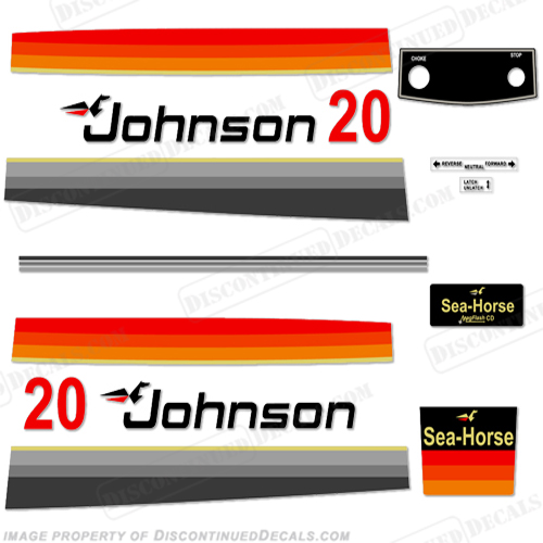Johnson 1978 20hp Decals INCR10Aug2021