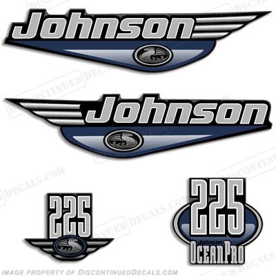 JOHNSON 225HP OCEANPRO DECALS - Any Color Johnson, Ocean Pro, pro, 225hp, 225, hp, 225 hp, ocean, pro, INCR10Aug2021