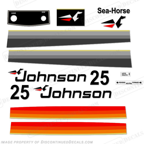 Johnson 1977 25hp Decals INCR10Aug2021