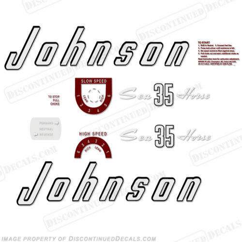Johnson 1957 35hp Decals INCR10Aug2021