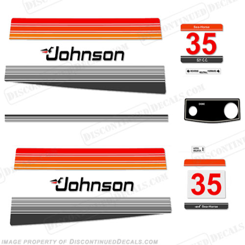 Johnson 1980 35hp Electric Decals INCR10Aug2021