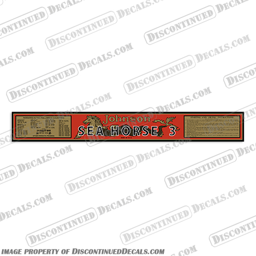 Johnson A 45 1929 3hp Outboard Engine Motor Decal johnson, seahorse, sea, decal, outboard, engine, sticker, horse, at, 10, lt, 1929, 29, 5, 5hp, 3, 3hp, j, 75, j75, johnson, decals, 1.4hp, 1935, J75, vintage, motor, stickers