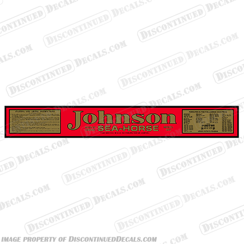 1933 Johnson 4.5hp A65 Sea Horse Decals johnson, seahorse, sea, horse, 3.3, f70, F70, 1934, 34, vintage, boat, decals, outboard, 4-5, 4-5hp, A65, 1933