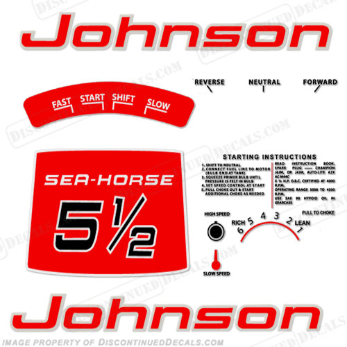 Johnson 1961 5.5hp Decals INCR10Aug2021