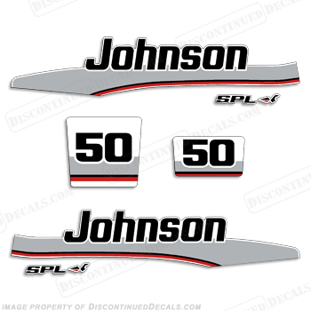 Johnson 50hp SPL 1998 Decal Kit johnson, 50, spl, 1998, motor, outboard, engine, decal, decals, stickers, kit, boat