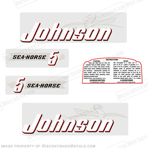 Johnson 1952 5hp Decals - Style A INCR10Aug2021