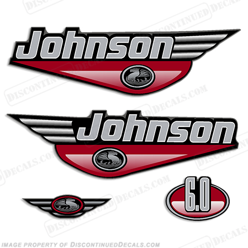 Johnson 6.0hp Decals (Red) - 2000 INCR10Aug2021
