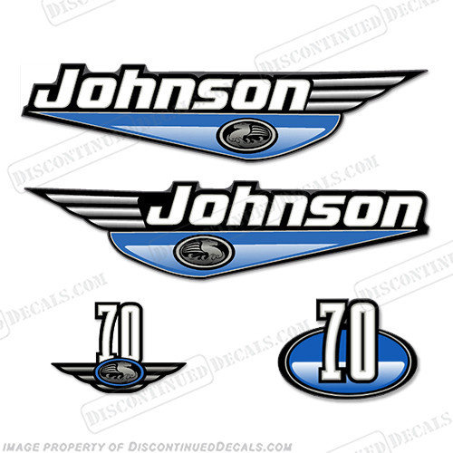 Johnson 70 hp Decal Kit - Blue 70, 70hp, INCR10Aug2021