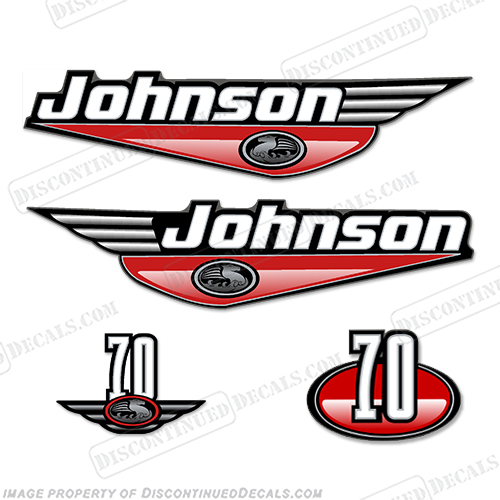 Johnson 70 hp Decal Kit - Red 70, 70hp, INCR10Aug2021