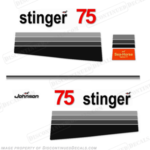 Johnson 1978 75hp Stinger Decals INCR10Aug2021