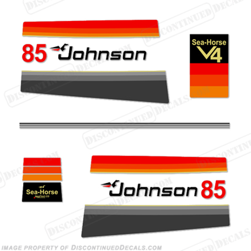 thumbnail image 2 of Johnson 88hp SPL Outboard Decal Kit – Reproduction Graphics, Made In USA 2 of 4