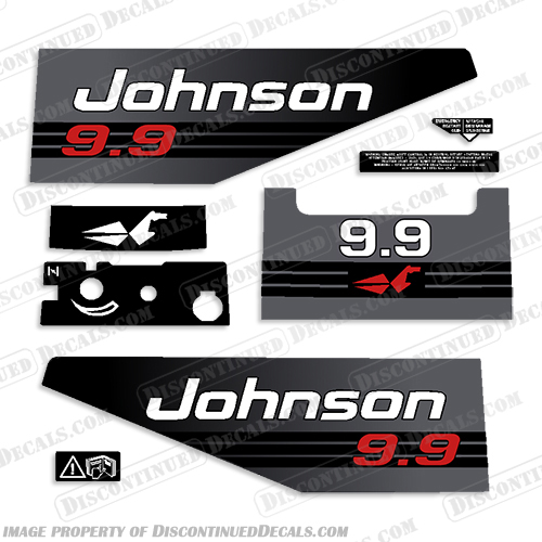 Johnson 9.9hp Decals - 1992  15 hp, 1992, 92, 9.9, 9.9 HP, 1993, 1994