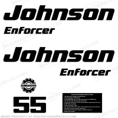 Johnson/Evinrude Enforcer 55hp Decals INCR10Aug2021