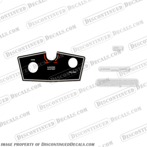 Johnson Outboard Motor Control Decals  johnson, rear, control, decal, sticker, vintage, front, outboard, motor, 
