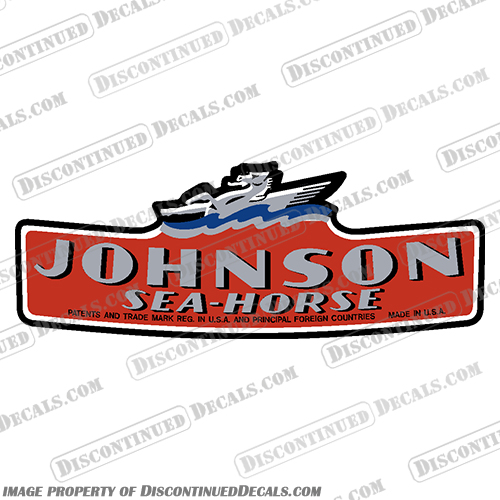 Johnson Sea Horse Outboard Motor Engine Stand Decal  Johnson, sea, horse, seahorse, outboard, motor, engine, stand, decal
