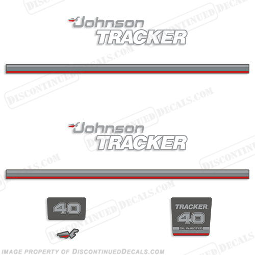 Johnson 1992-1993 Tracker 40hp Decal Kit - Red INCR10Aug2021