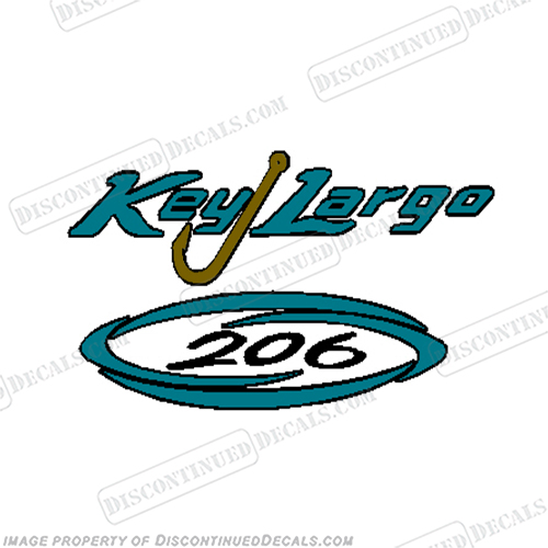 Key Largo 206 Boat Console Decal  keylargo, 206,INCR10Aug2021